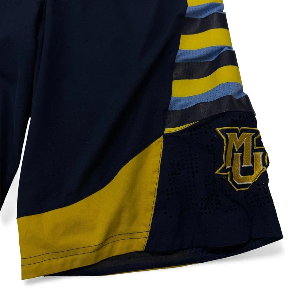 Jordan Marquette Basketball Shorts Mens‎ Small Navy Yellow Nike NCAA College
